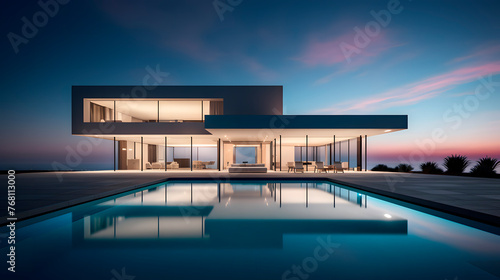 minimalist house, house with minimalist finishes photo
