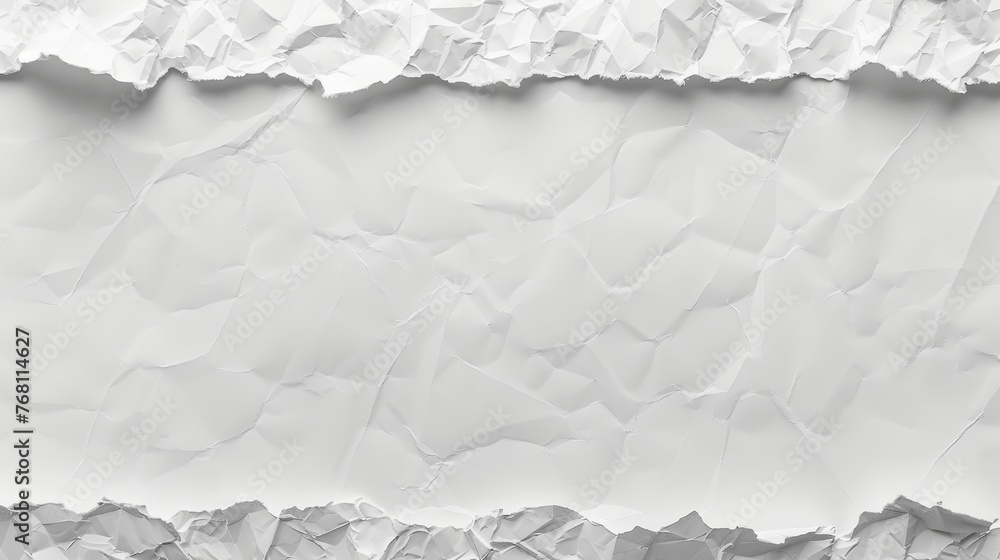 Isolated white torn paper fragment design on white background for creative projects Isolated white torn paper fragment design on white background for creative projects