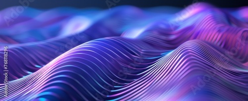 Surreal waves of light and color create a flowing neon landscape, with glowing silk textures and serene, rhythmic motion.