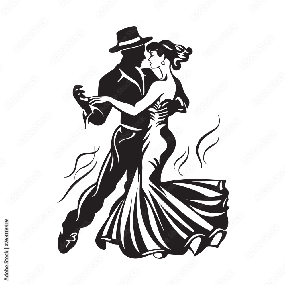 Rumba Dancers silhouettes Stock Vector Image and Design Rumba Dancers silhouettes Stock Vector Image and Design