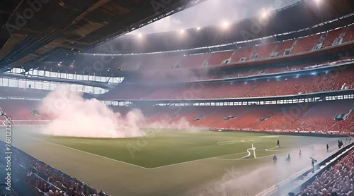 Wallpaper Mural smoke and fire caused by chaos in the stadium Torontodigital.ca