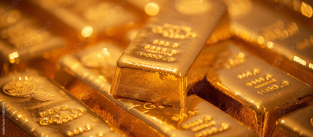 Close up of golden bars. Gold, investment, trading. Close up of golden bars. Gold, investment, trading.