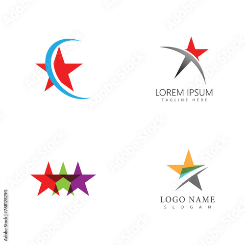 Star logo vector template element symbol design