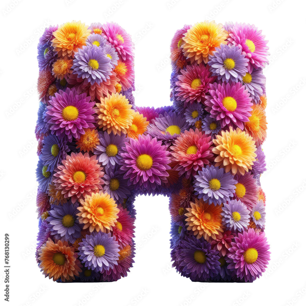 Isolated 3D Letter on a Clear PNG Canvas, Generative AI Isolated 3D Letter on a Clear PNG Canvas, Generative AI