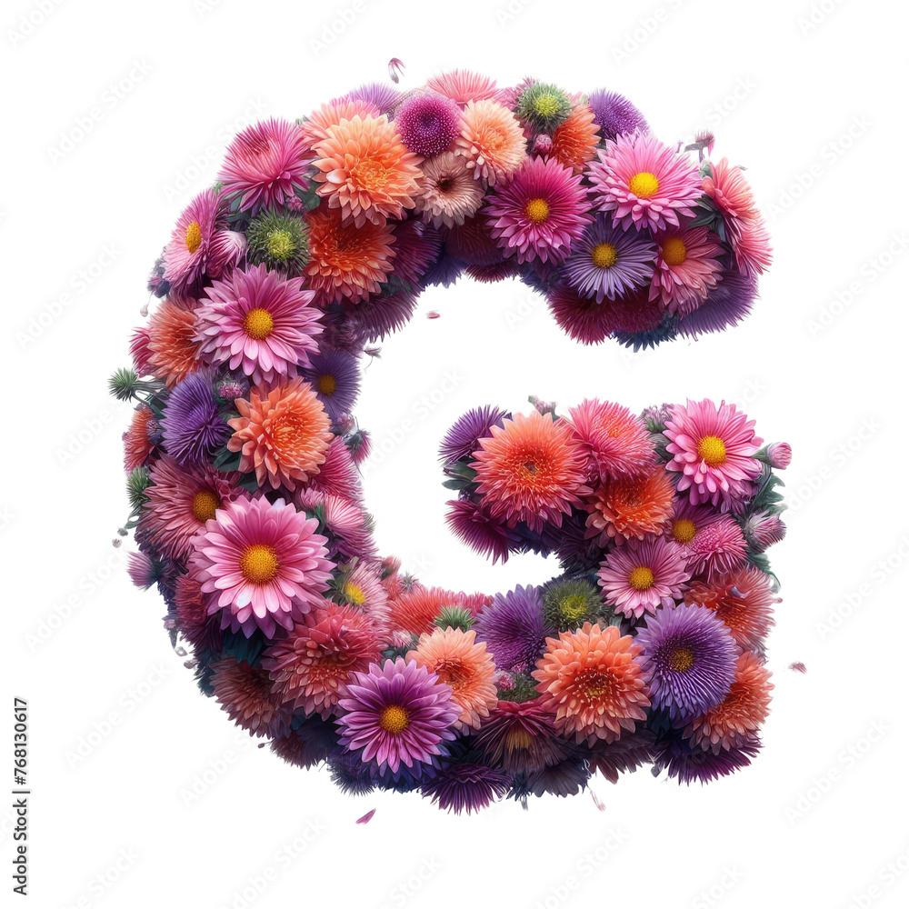 Isolated 3D Letter on a Clear PNG Canvas, Generative AI Isolated 3D Letter on a Clear PNG Canvas, Generative AI