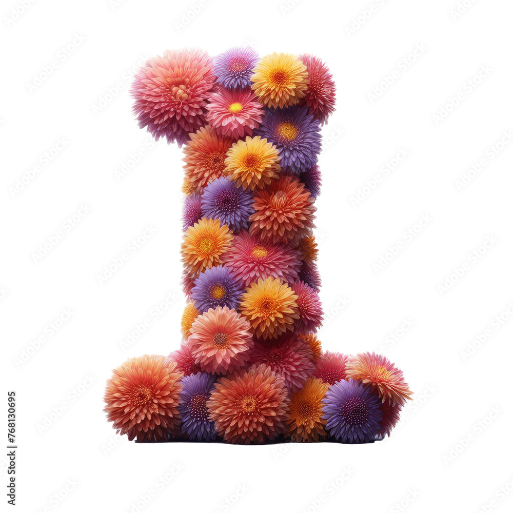 Isolated 3D Letter on a Clear PNG Canvas, Generative AI Isolated 3D Letter on a Clear PNG Canvas, Generative AI