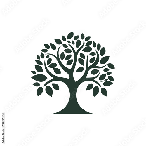 Tree logo design, vector icon, illustration .