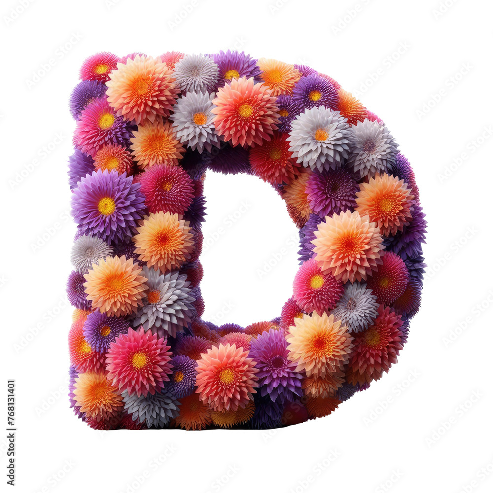 Isolated 3D Letter on a Clear PNG Canvas, Generative AI Isolated 3D Letter on a Clear PNG Canvas, Generative AI