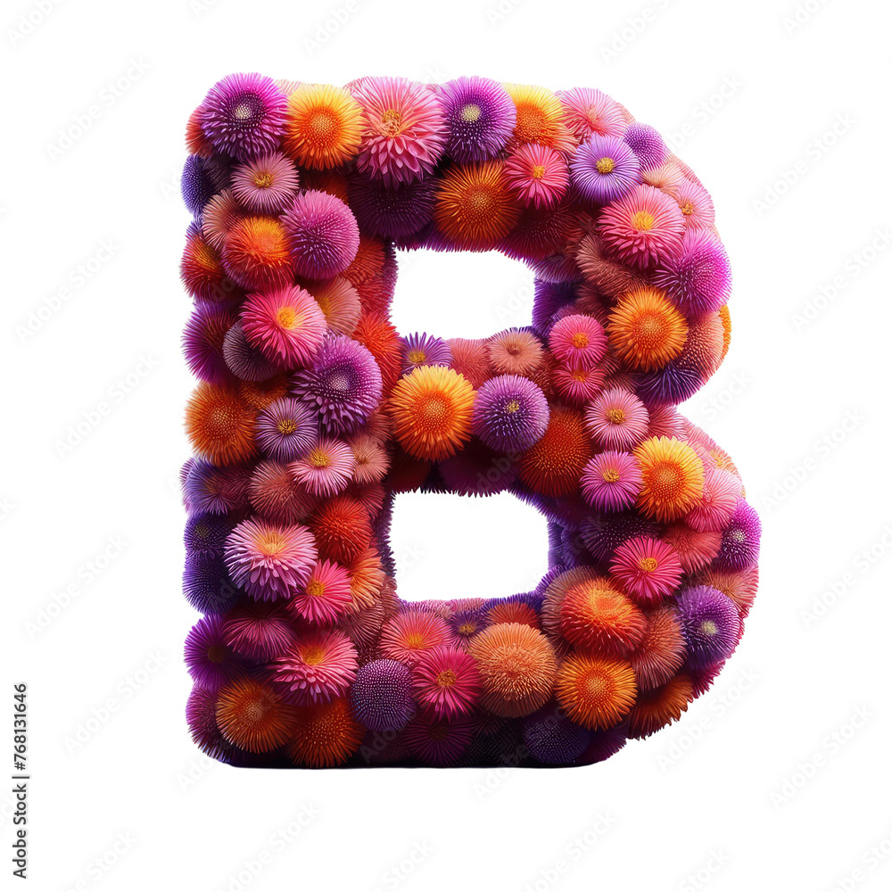 Isolated 3D Letter on a Clear PNG Canvas, Generative AI Isolated 3D Letter on a Clear PNG Canvas, Generative AI