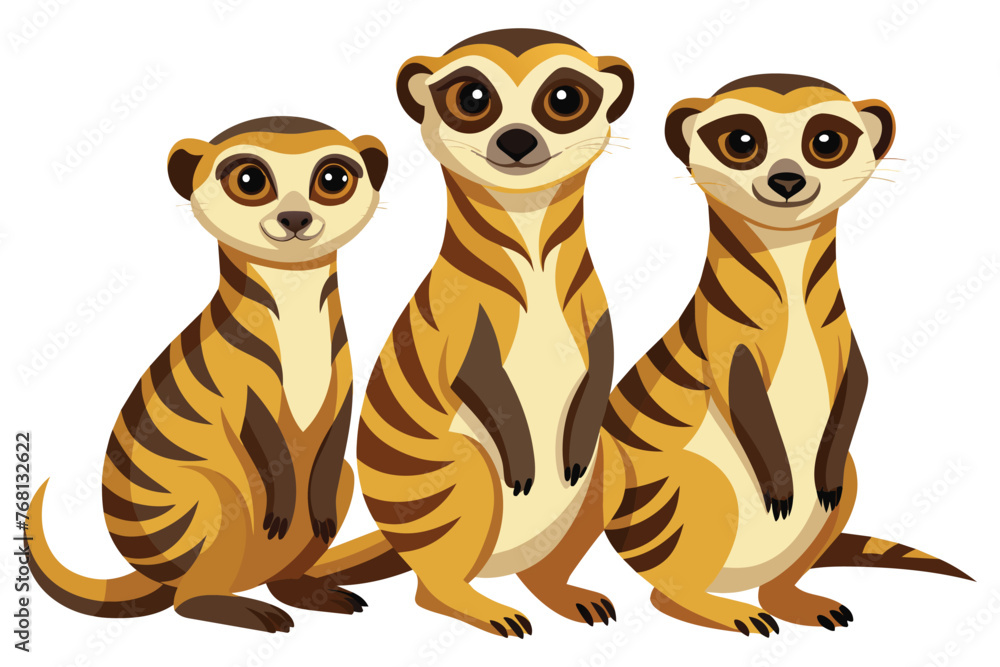 create-a-high-quality--3-meerkats--isolated.eps