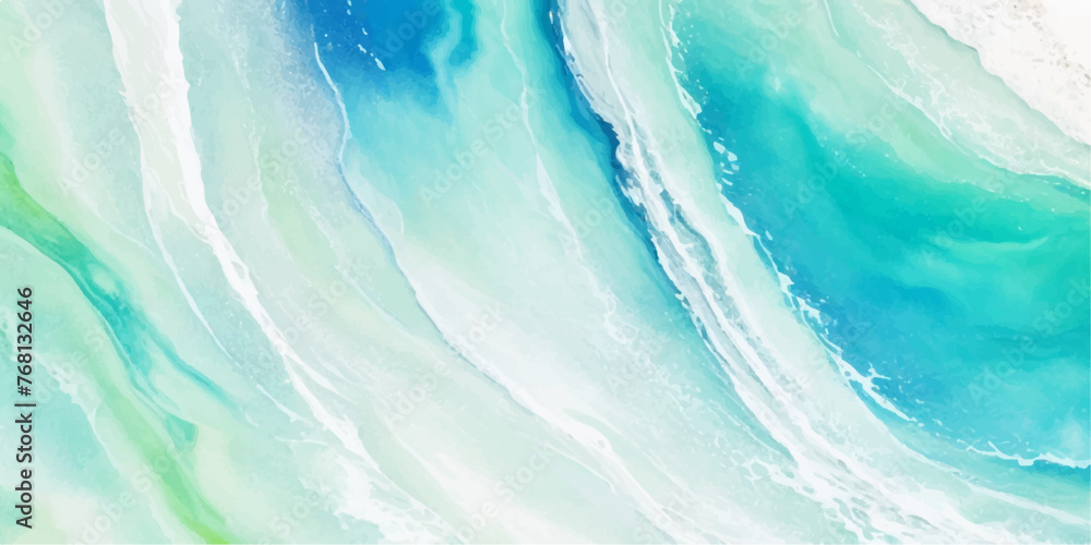 abstract soft blue and green abstract water color ocean wave texture background. Banner Graphic Resource as background for ocean wave and water wave abstract graphics	 - obrazy, fototapety, plakaty 