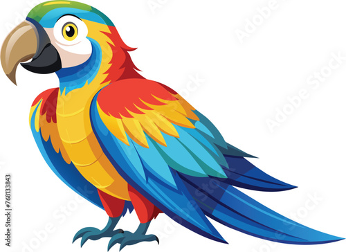macaw-parrot-white-background-vector-illustration .eps