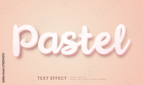 Editable 3d pastel color text effect © Roni