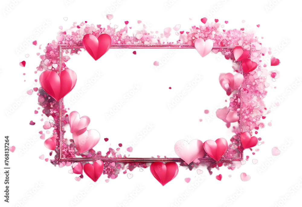 decorated design isolated Valentine's transparent background hearts Red frame Vector Women's celebration symbol Day Love png pink birthday Happy Mother's Mother