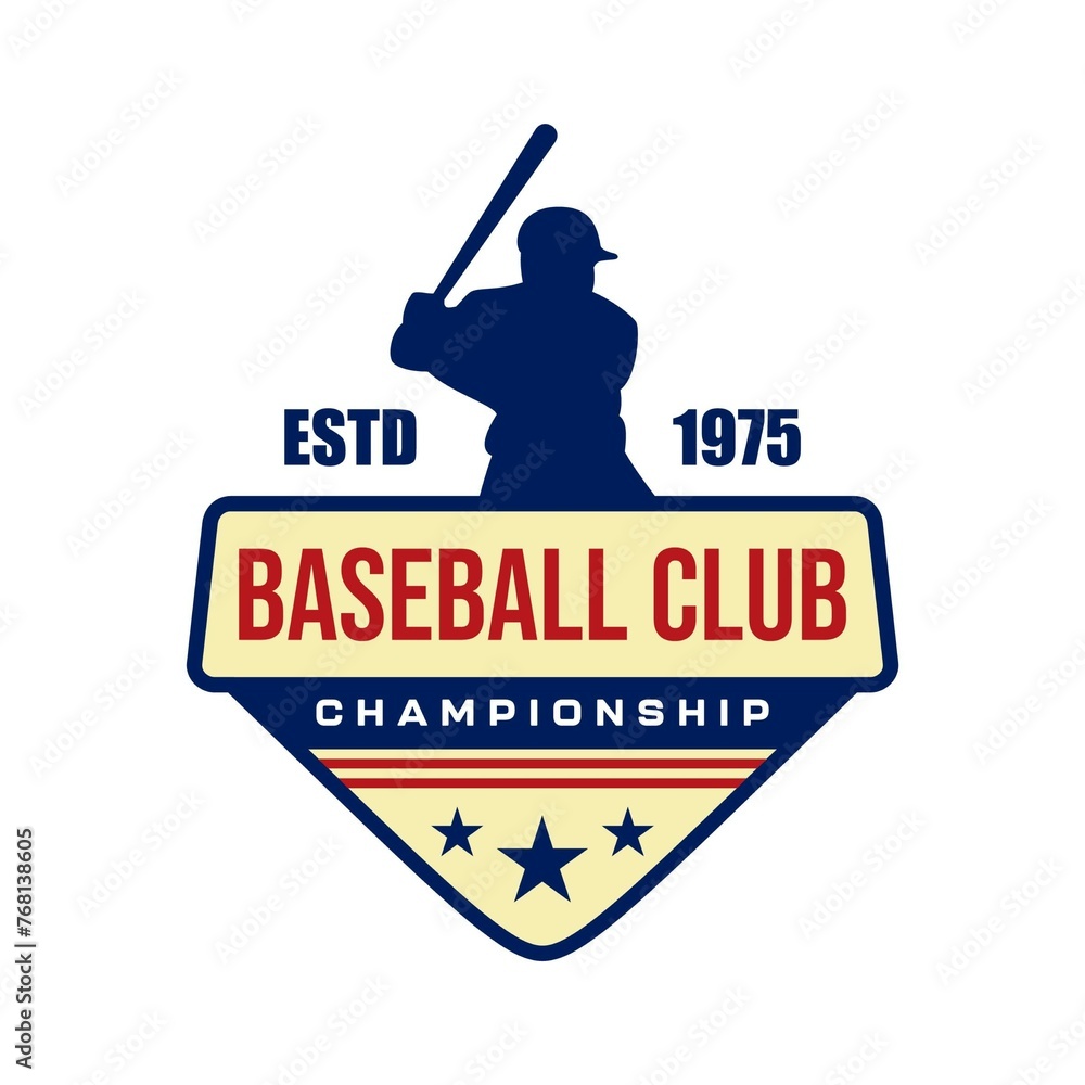 Baseball club championship logo design