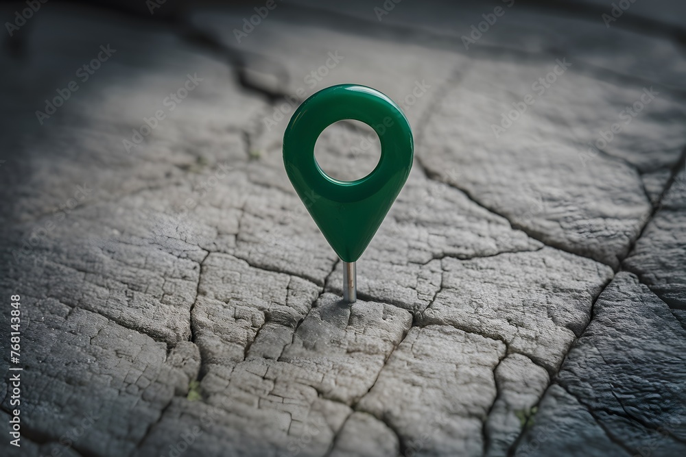Destination marked with green pin, igniting excitement for upcoming travels Destination marked with green pin, igniting excitement for upcoming travels
