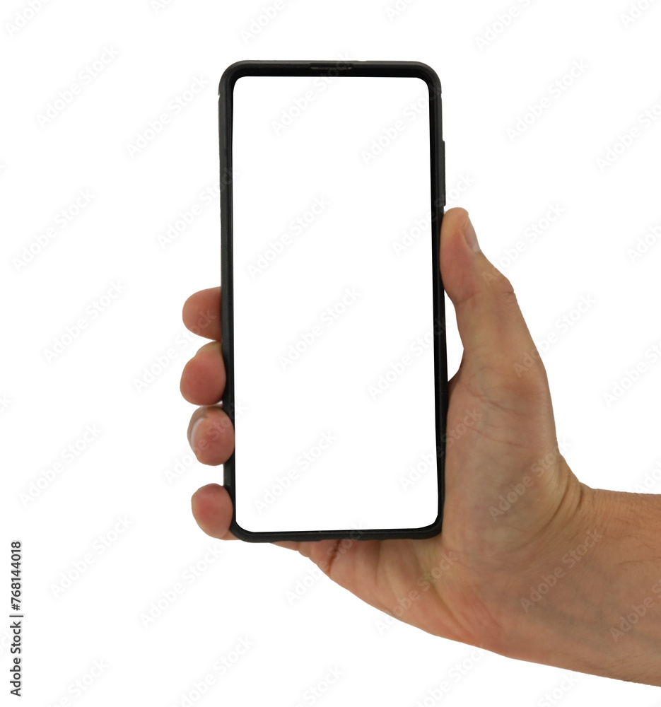 Hand Holding Smartphone with Blank Screen Hand Holding Smartphone with Blank Screen