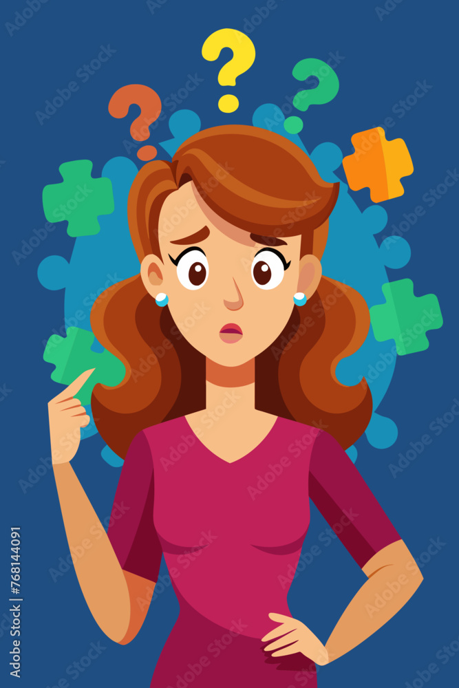 Young puzzled, doubtful, confused woman thinking, trying to find solution, worried expression on his face, concept - Sorry, don't know how it happened. Copy space. Young puzzled, doubtful, confused woman thinking, trying to find solution, worried expression on his face, concept - Sorry, don't know how it happened. Copy space.