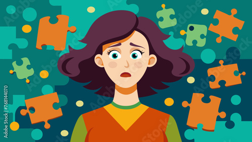 Young puzzled, doubtful, confused woman thinking, trying to find solution, worried expression on his face, concept - Sorry, don't know how it happened. Copy space.