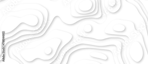 Fototapeta Naklejka Na Ścianę i Meble -  Abstract geometric layered curve line white background. 3d render, paper cut vector art background banner texture. multi layer cutout geometric patterns with smooth wavy layer. white background.