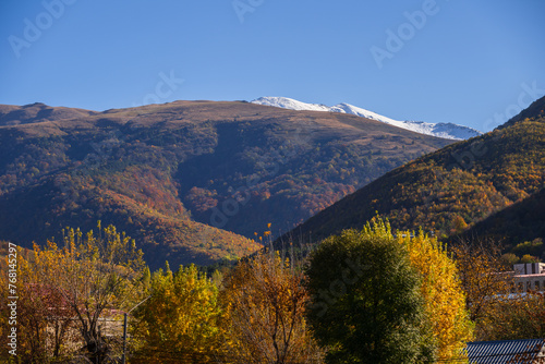 Beautiful mountain forest in autumn colors, Armenia 