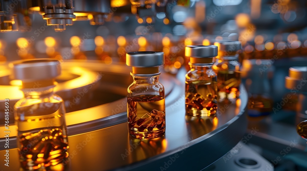 Precision Pharmaceutical Production Line: Meticulous Assembly of Life-Saving Medicines Precision Pharmaceutical Production Line: Meticulous Assembly of Life-Saving Medicines