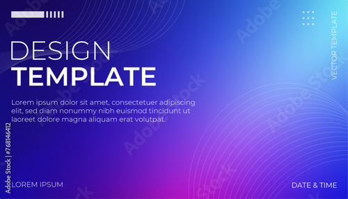 Abstract blue background blue gradient with pink spot and ray of light banner for presentations