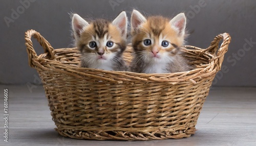 cute kittens in a wicker basket 23.jpg, cute kittens in a wicker basket © Marko