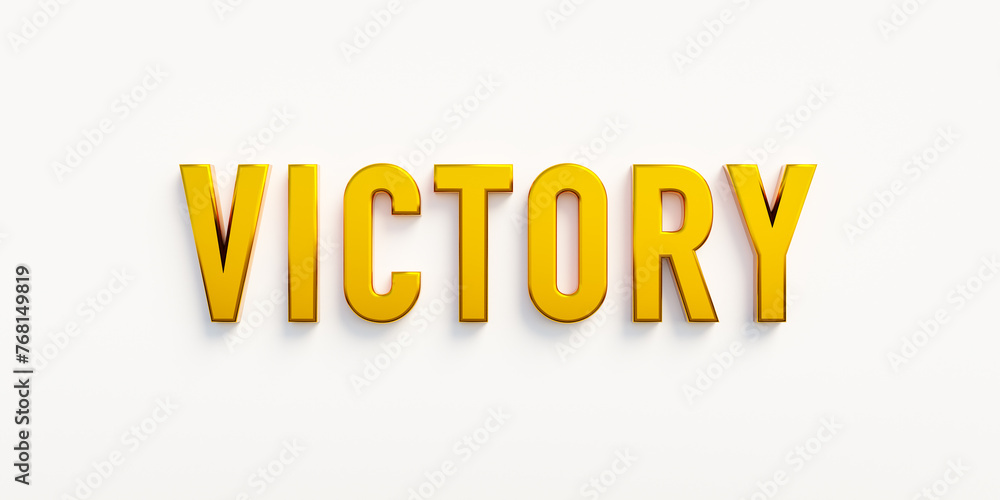 Fototapeta premium Victory, banner - sign. The word 