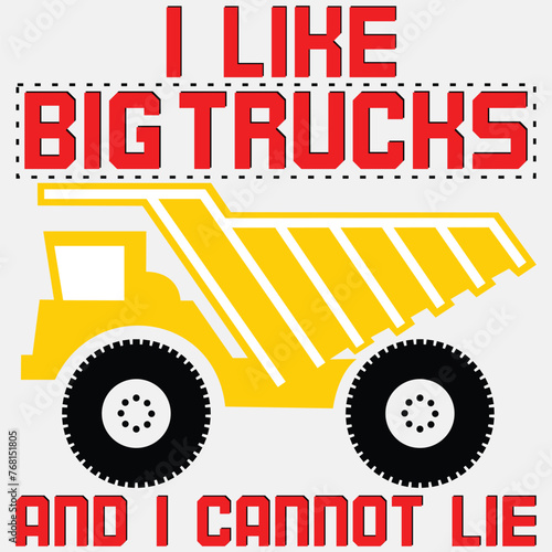 big truck funny design vector for sleeveless t-shirt.