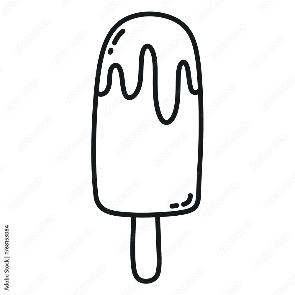 Obraz premium Popsicle ice cream outline