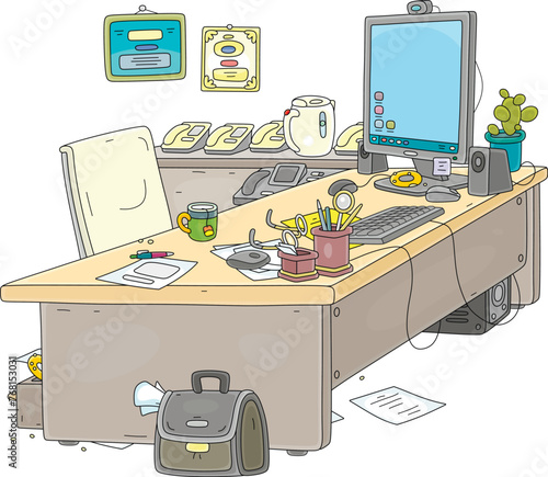 Work desk of a government o...