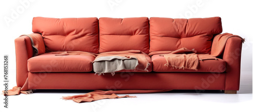 a torn classic sofa