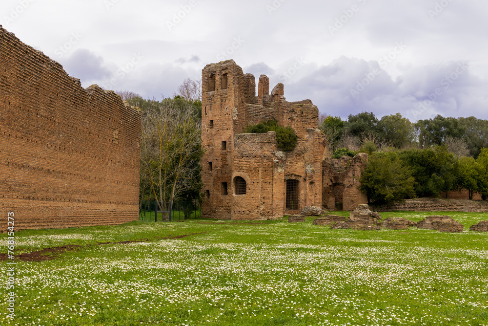 Ruins of the Circus of Maxentius in Rome, Italy