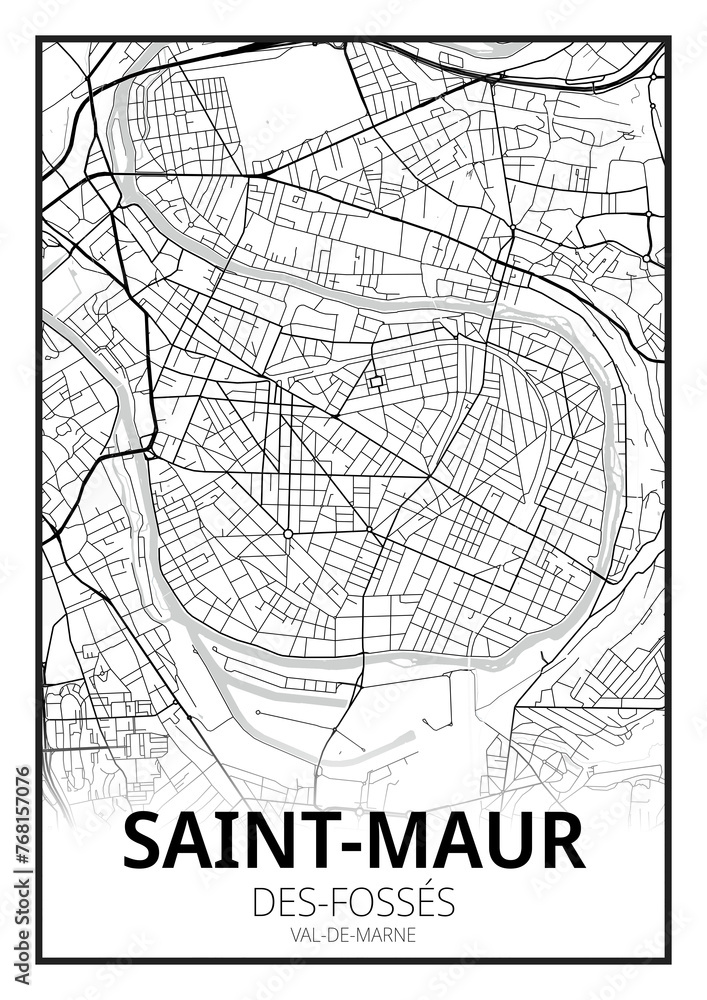 Naklejka premium Saint-Maur-des-Fossés, Val-de-Marne