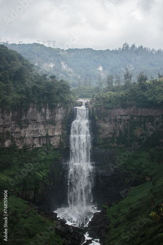 waterfall in the mountains - Tequendamita falls