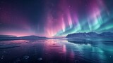 Aurora Borealis Reflection in Water