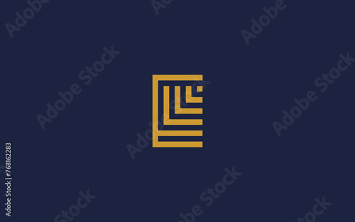 letter el with square logo icon design vector design template inspiration