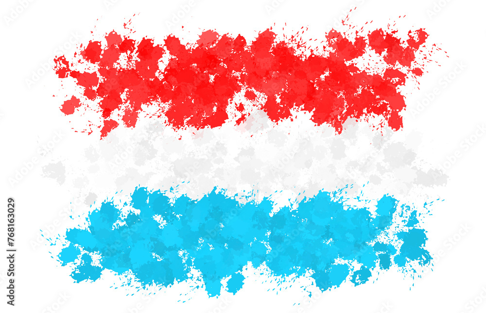Luxembourg flag with paint splashes Luxembourg flag with paint splashes