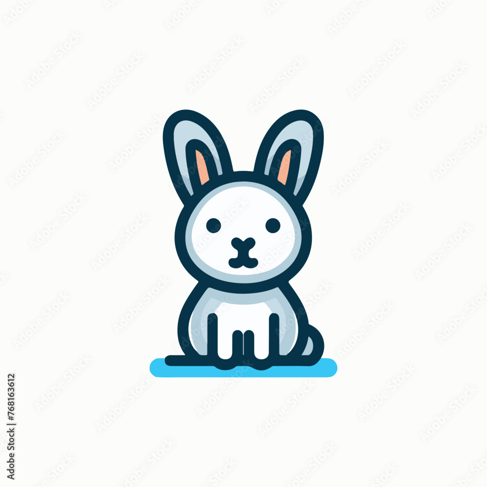 Obraz premium Vector graphic of a rabbit, ideal as an icon.