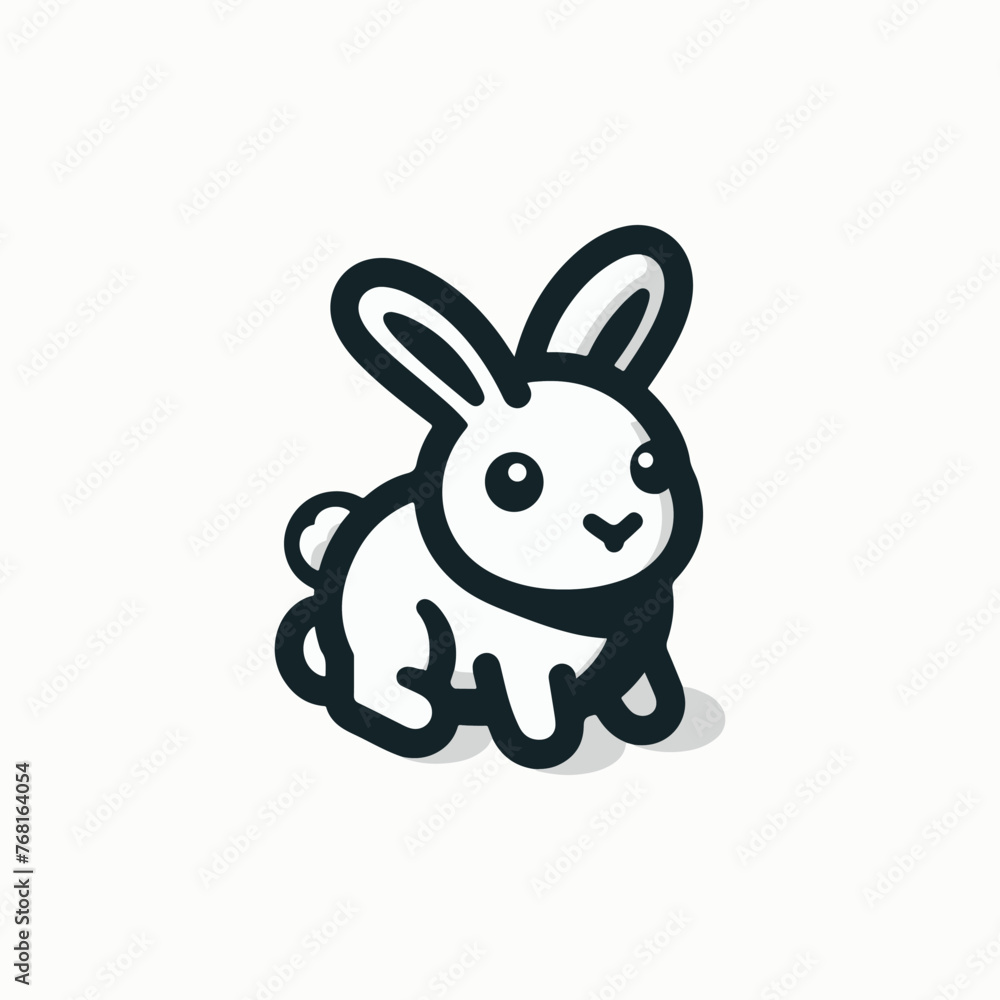 Sweet bunny graphic in vector style. Sweet bunny graphic in vector style.