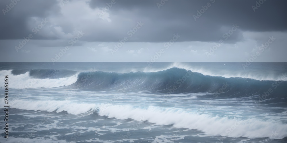 Stormy clouds unleash their fury on the churning sea Stormy clouds unleash their fury on the churning sea