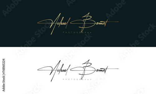 Handwriting logo signature logo Photography logo Design template  