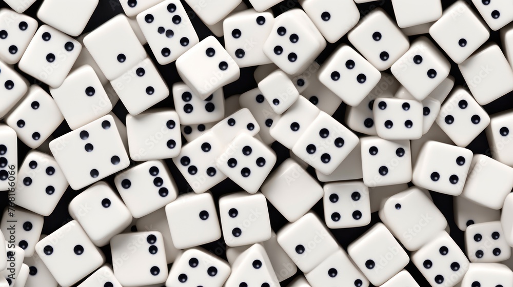 Domino effect shot on black background, AI generated Domino effect shot on black background, AI generated