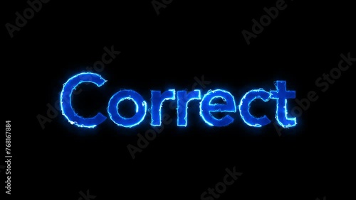 Animated Motivational Title with Electricity Effect for Presentations, Introductions, Storytelling. Matte Channel Video. High Quality 4K Resolution.