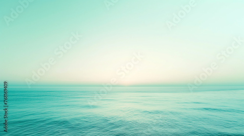 Calm Sea at Sunrise, Serene Ocean with Sun Glow, Peaceful Water Background