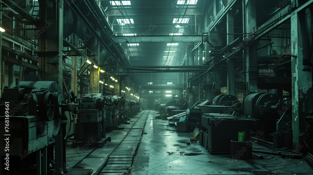 Busy Warehouse Filled With Machines Busy Warehouse Filled With Machines