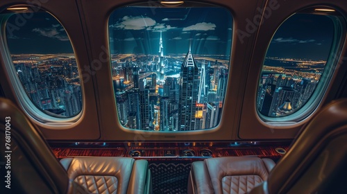 City View Through Plane Window