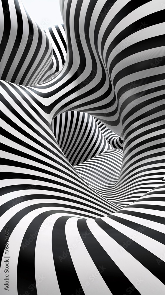 Optical Art with Twist Striped.