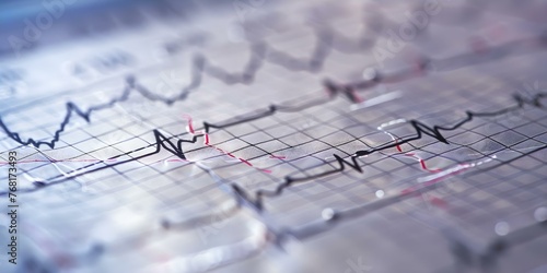 Monitoring a patient's heart remotely through a live ECG screen. Concept Remote Healthcare, Live Monitoring, ECG Screen, Patient Health, Telemedicine